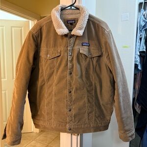 Patagonia Tan Sherpa-Lined Jacket